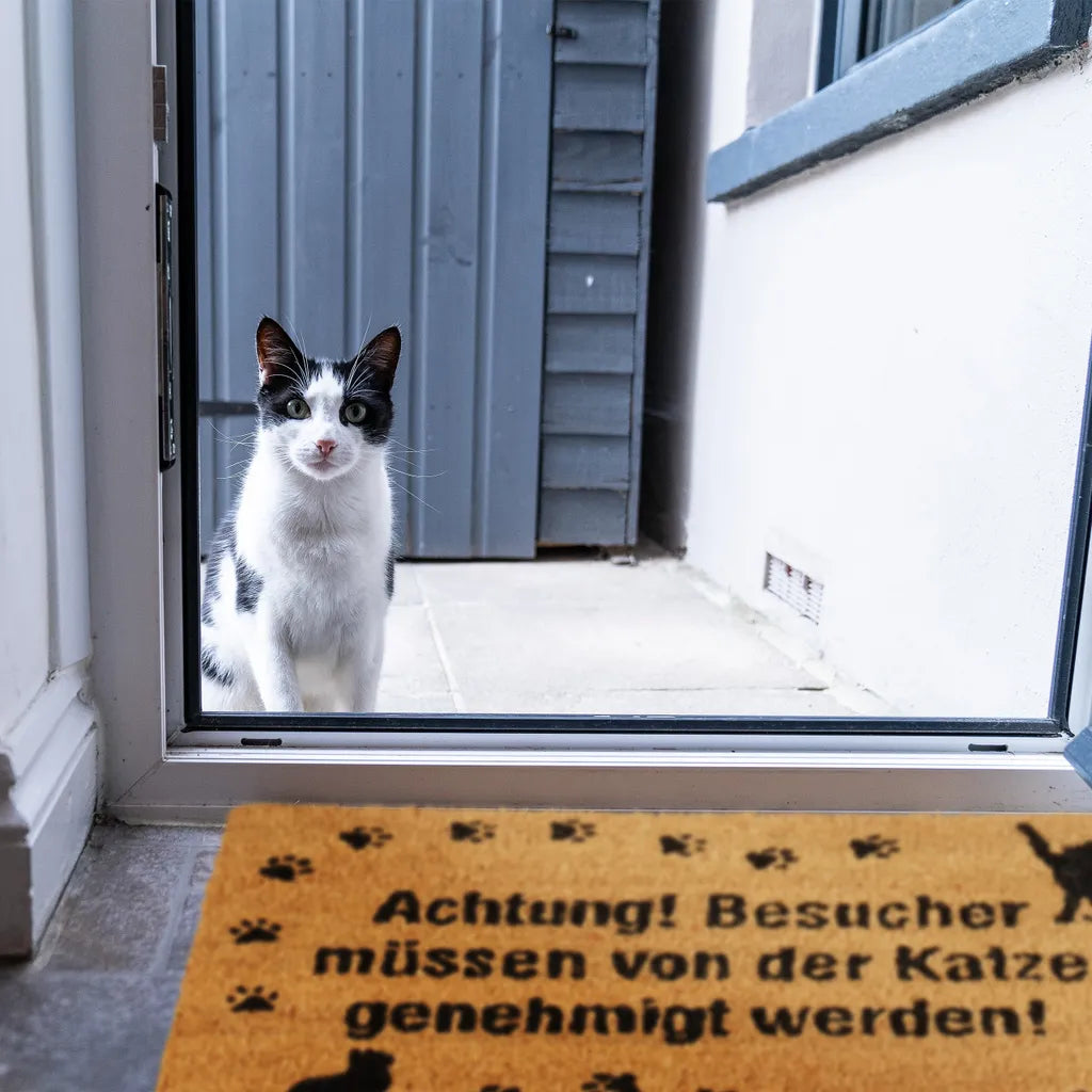  Relaxdays Fußmatte Kokos Katze