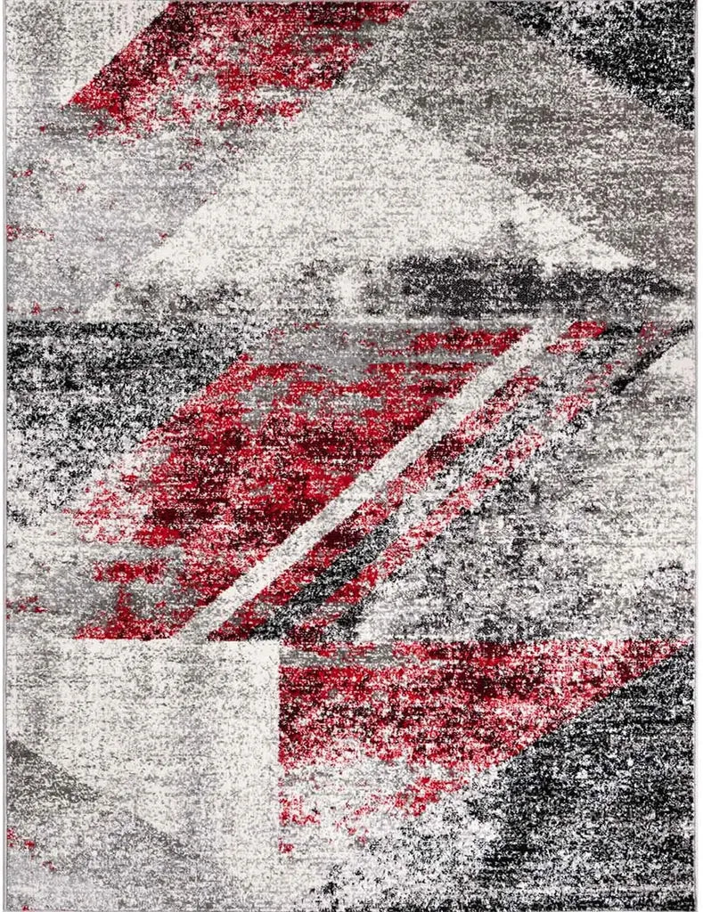  Designer Teppich Wohnzimmer Geometrisches Muster Leinwand Optik Meliert, Maße:160x220 Cm