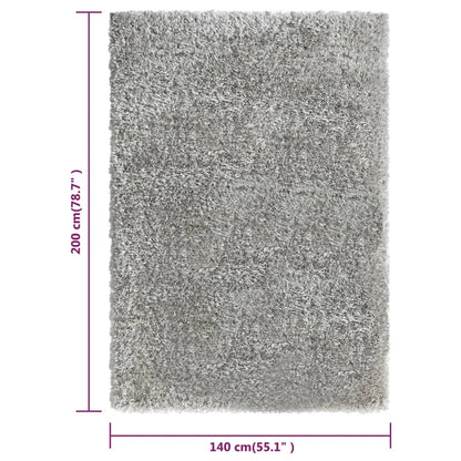  VidaXL Shaggy-Teppich Hochflor Grau 140x200 Cm 50 Mm