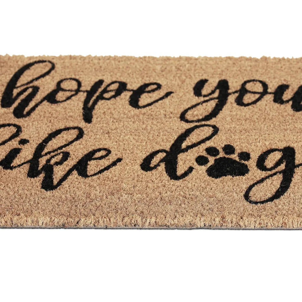  Relaxdays Kokos Fußmatte "Hope You Like Dogs"