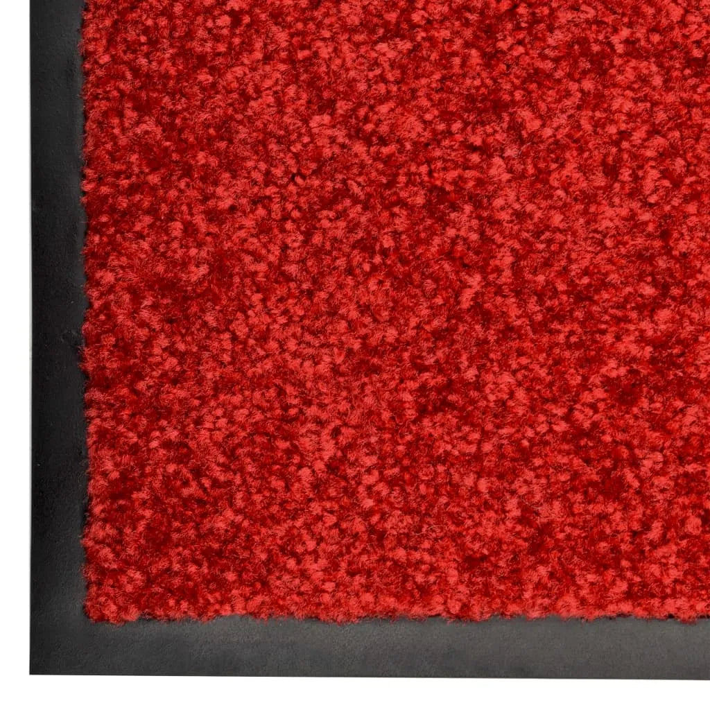  VidaXL Fußmatte Waschbar Rot 90x120 Cm