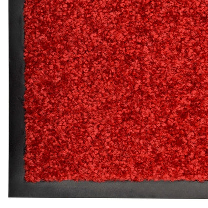  VidaXL Fußmatte Waschbar Rot 90x120 Cm