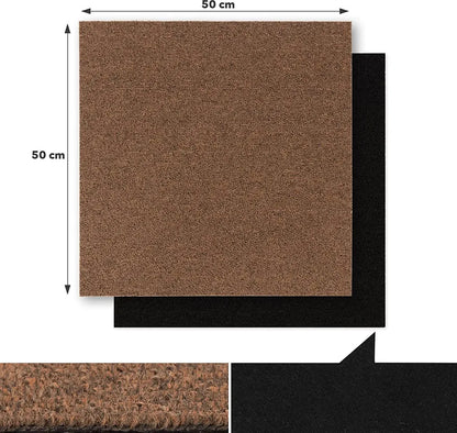  Teppichfliesen Moscow Selbstliegend Bodenbelag Büro Hotel & Wohnraum Pflegeleicht 50x50 Cm Hellbraun
