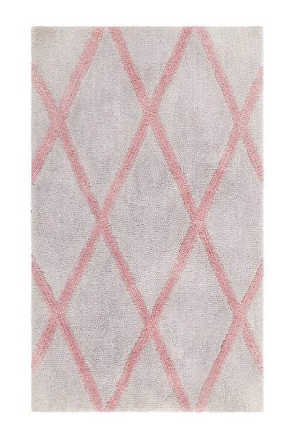  Homie Living - Badteppich - San Bosa - Grau/rosa - 55x65 Cm