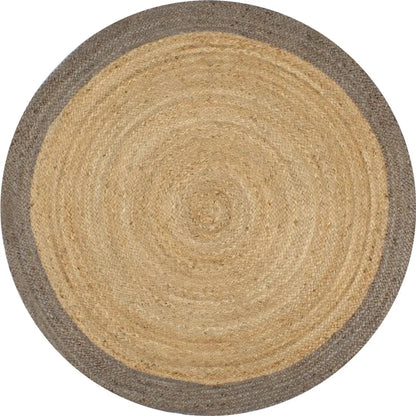  VidaXL Teppich Handgefertigt Jute Mit Grauem Rand 120 Cm