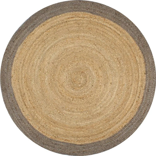  VidaXL Teppich Handgefertigt Jute Mit Grauem Rand 120 Cm