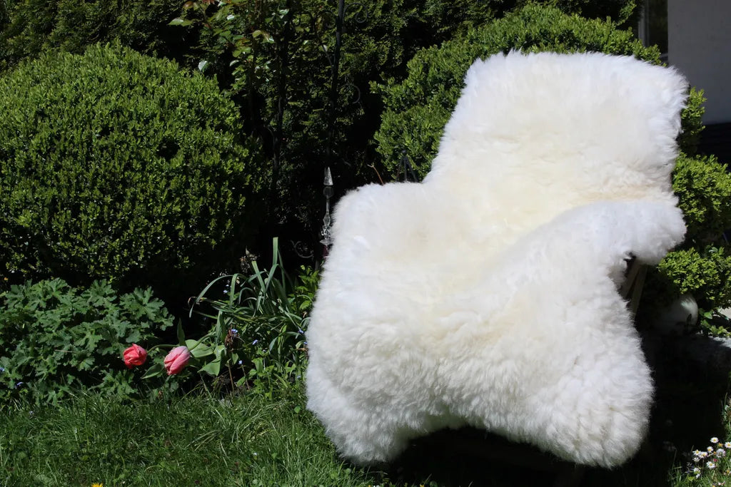  Schaffell Weiß 125-135cm - Von Alpenfell