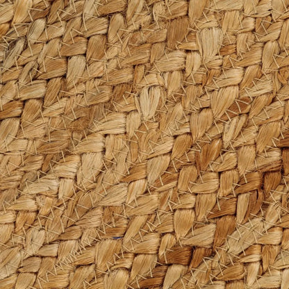  VidaXL Teppich Geflochten Mit Wellenrand 180 Cm Jute Rund
