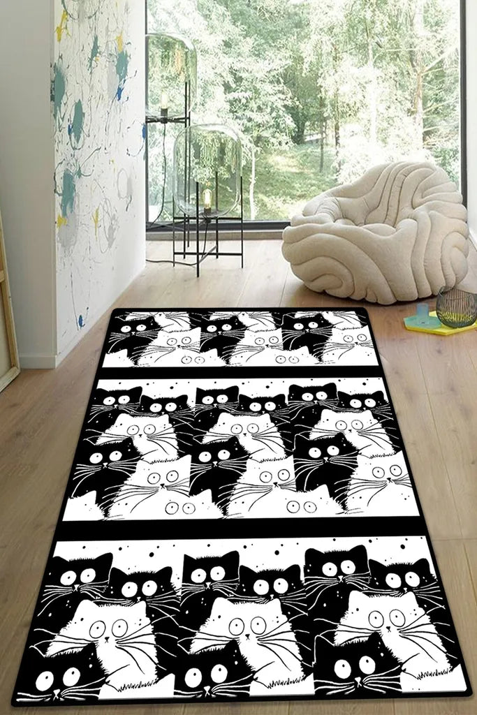  Conceptum Hypnose, White- White CatsCHL, Bunt, Teppichläufer, 100 X 150 Cm, 100% POLYESTER