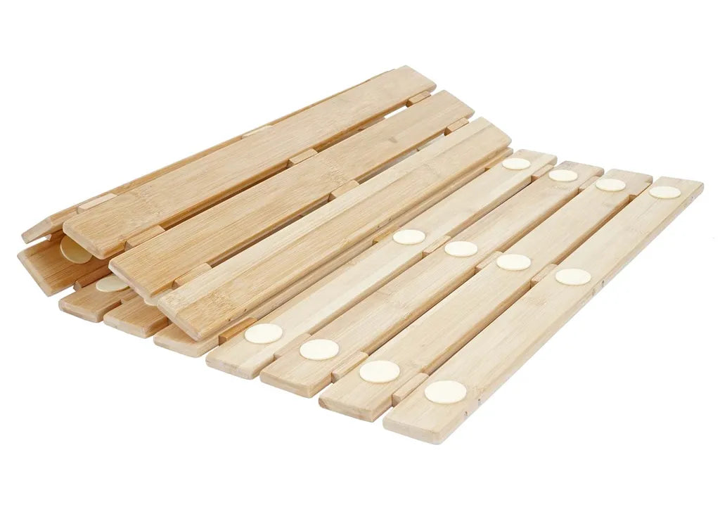  Badematte MCW-E73, Duschmatte Badvorleger Badteppich, Bambus Rutschfest, 60x50cm