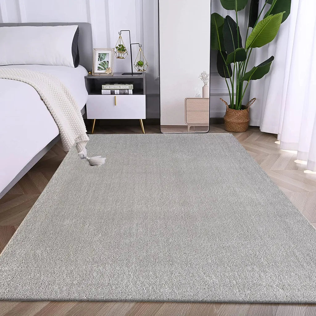  Teppich Super Qualität Weicher Touch Für Wohnzimmer, Kinderzimmer, Schlafzimmer... , Farbe:Grau, Maße:80x150 Cm