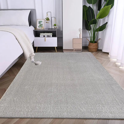  Teppich Super Qualität Weicher Touch Für Wohnzimmer, Kinderzimmer, Schlafzimmer... , Farbe:Grau, Maße:80x150 Cm