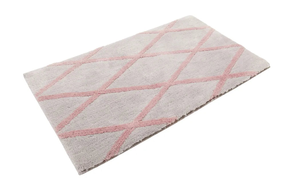  Homie Living - Badteppich - San Bosa - Grau/rosa - 55x65 Cm