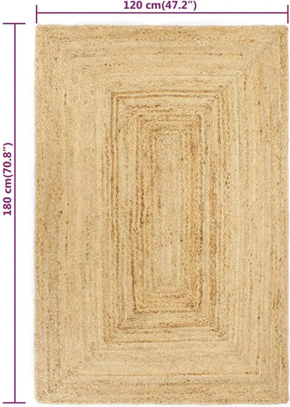  VidaXL Teppich Handgefertigt Jute Natur 120x180 Cm