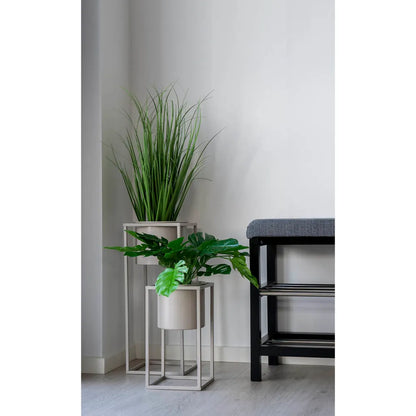  House Nordic 2-tlg. Blumentopf-Set Lena Grau-Beige
