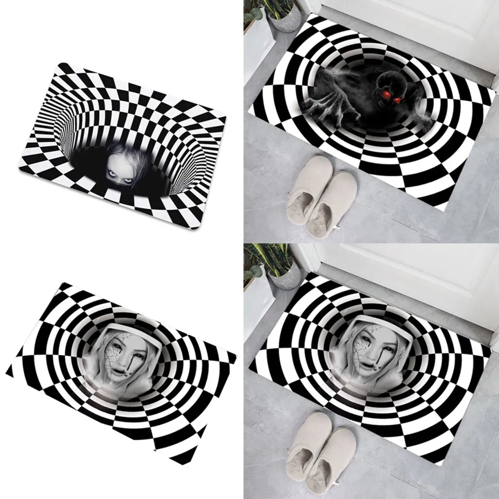  Horror Halloween Kanal Kanaldeckel Party Home Teppich Clown Falle Bodenmatte Badematten