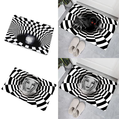  Horror Halloween Kanal Kanaldeckel Party Home Teppich Clown Falle Bodenmatte Badematten