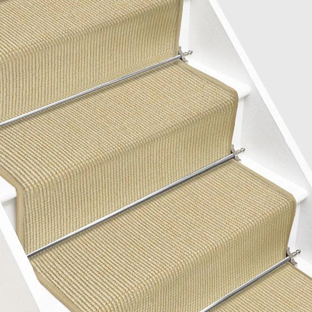  Sisal-Treppenteppich Auf Maß Sylt Elfenbein Breite: 100 Cm, Länge: 100 Cm
