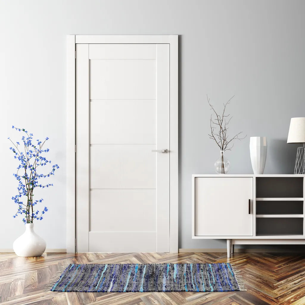  Relaxdays Blauer Flickenteppich 70 X 140 Cm