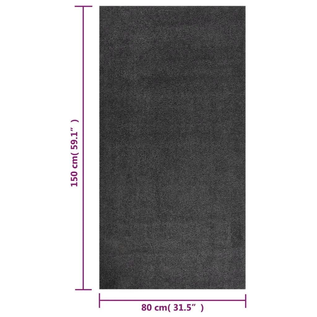  VidaXL Teppich Shaggy Hochflor Anthrazit 80x150 Cm