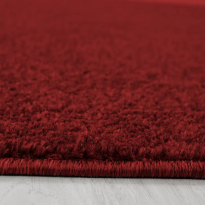  Wohnzimmerteppich,einfarbig Gabbeh Optik,kurzflor,fachflor,Farbe:Rot, Farbe:ROT, Grösse:200 Cm X 290 Cm