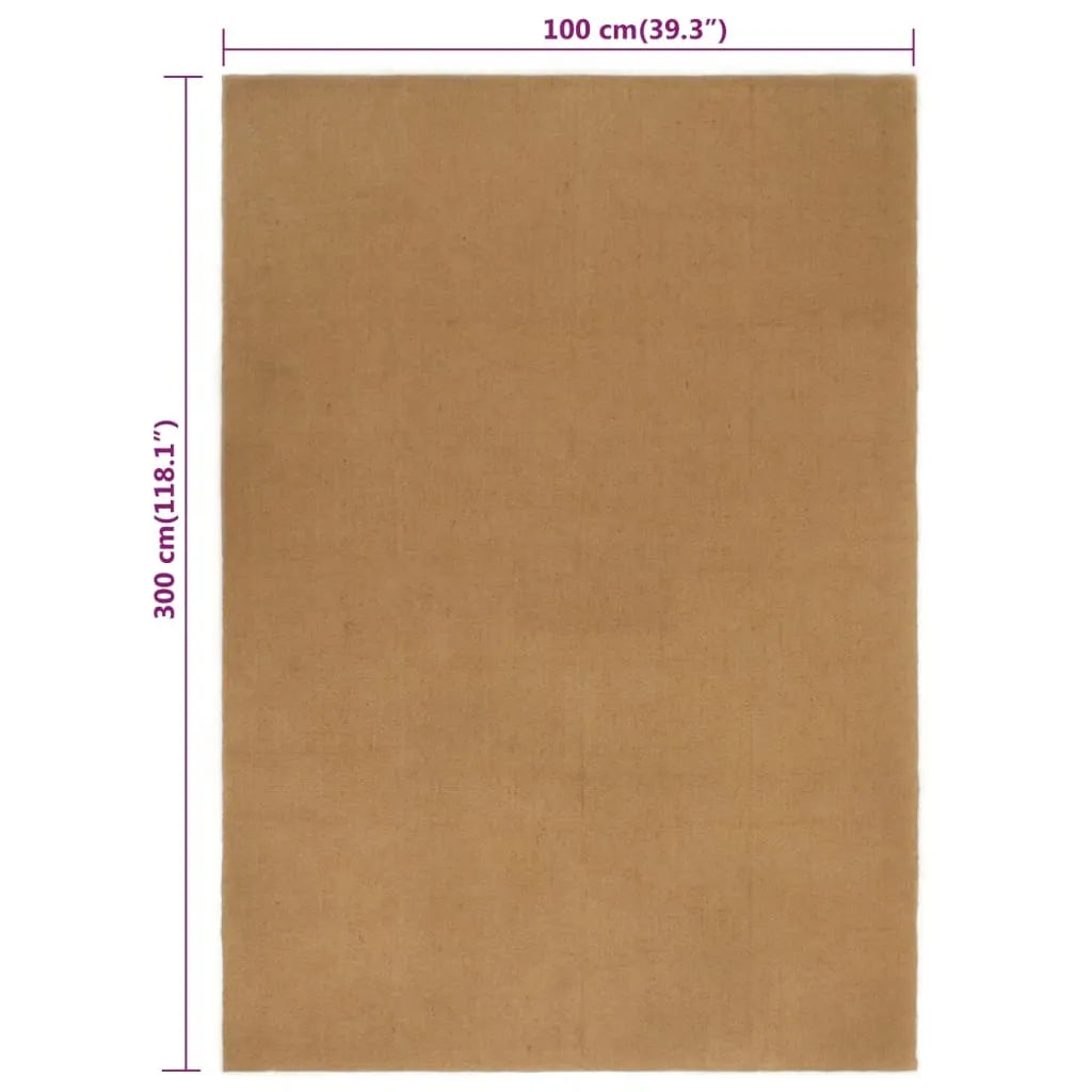  VidaXL Teppichläufer 100x300 Cm Jute Rechteckig