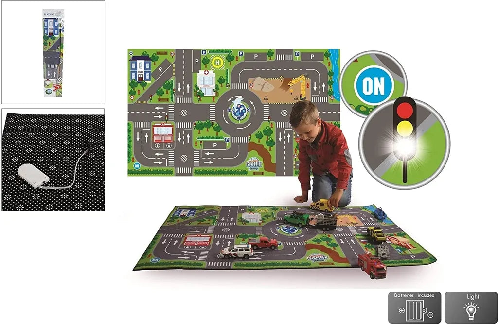  Kids Globe Spielteppich Mit LED-Ampeln 72x120 Cm