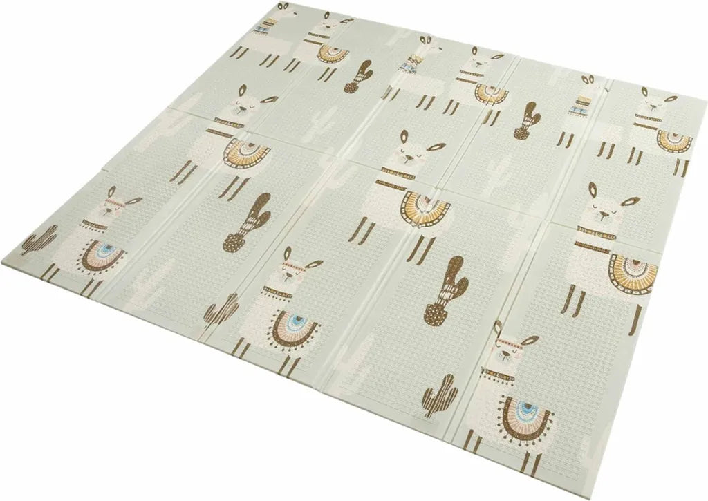  Baby Vivo Spielmatte / Spielteppich Für Kinder Doppelseitig Mit Straße 200 X 180 Cm - Alpaka
