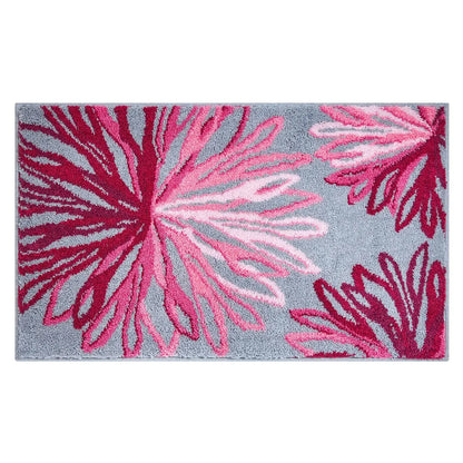  Grund Badteppich ART - 100% Polyacryl SUPERSOFT, Farbe:Rosé / Grau, Größe:60x100 Cm