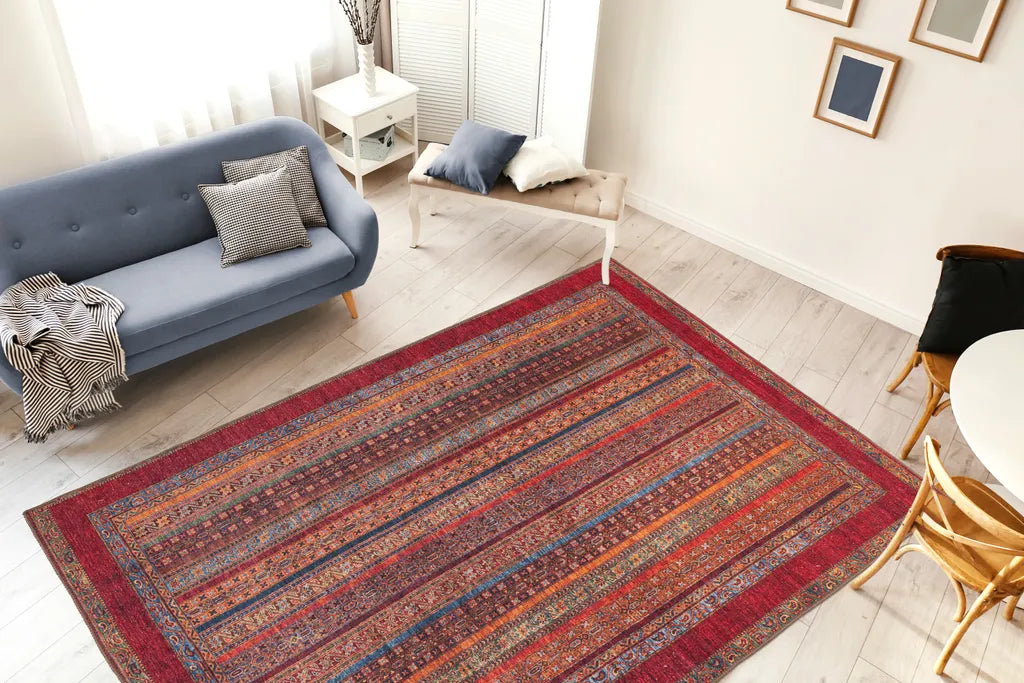  Kayoom - Kurzflor Teppich Faye 425 Multi / Rot Grösse: 75cm X 150cm