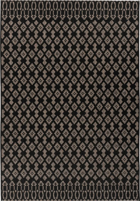  Kayoom - Kurzflor Teppich Splash 700 Schwarz Grösse: 200cm X 290cm