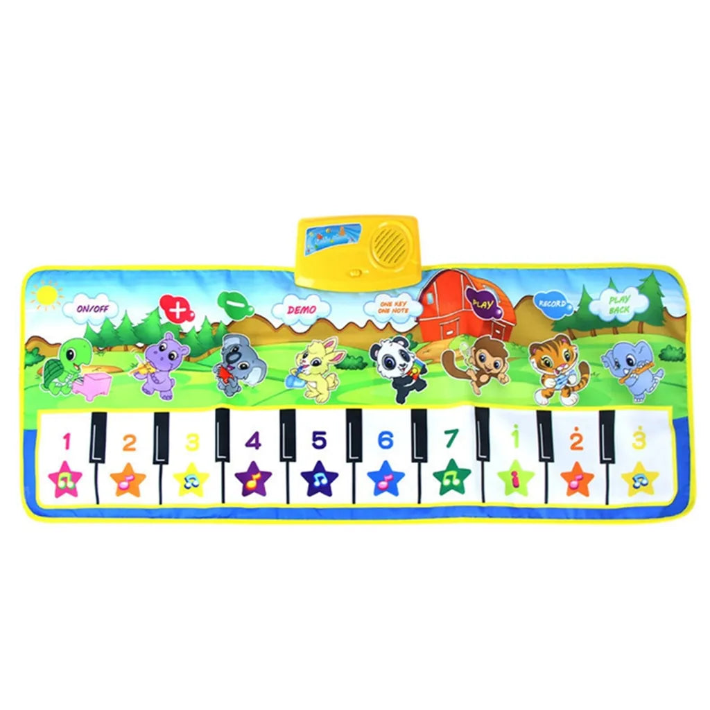  Kinder Klaviermatte, Baby Musikmatte Spielzeug Ab 1 Jahr, Musik Tanzmatte Mit 10 Klaviertasten, Lernspielzeug Geschenke Für Jungen Mädchen Kleinkinder (100 X 36 Cm)