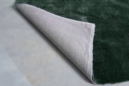  Moderner Kurzflor Teppich HEAVEN XXL 350x250cm Dunkelgrün Viskose-Optik