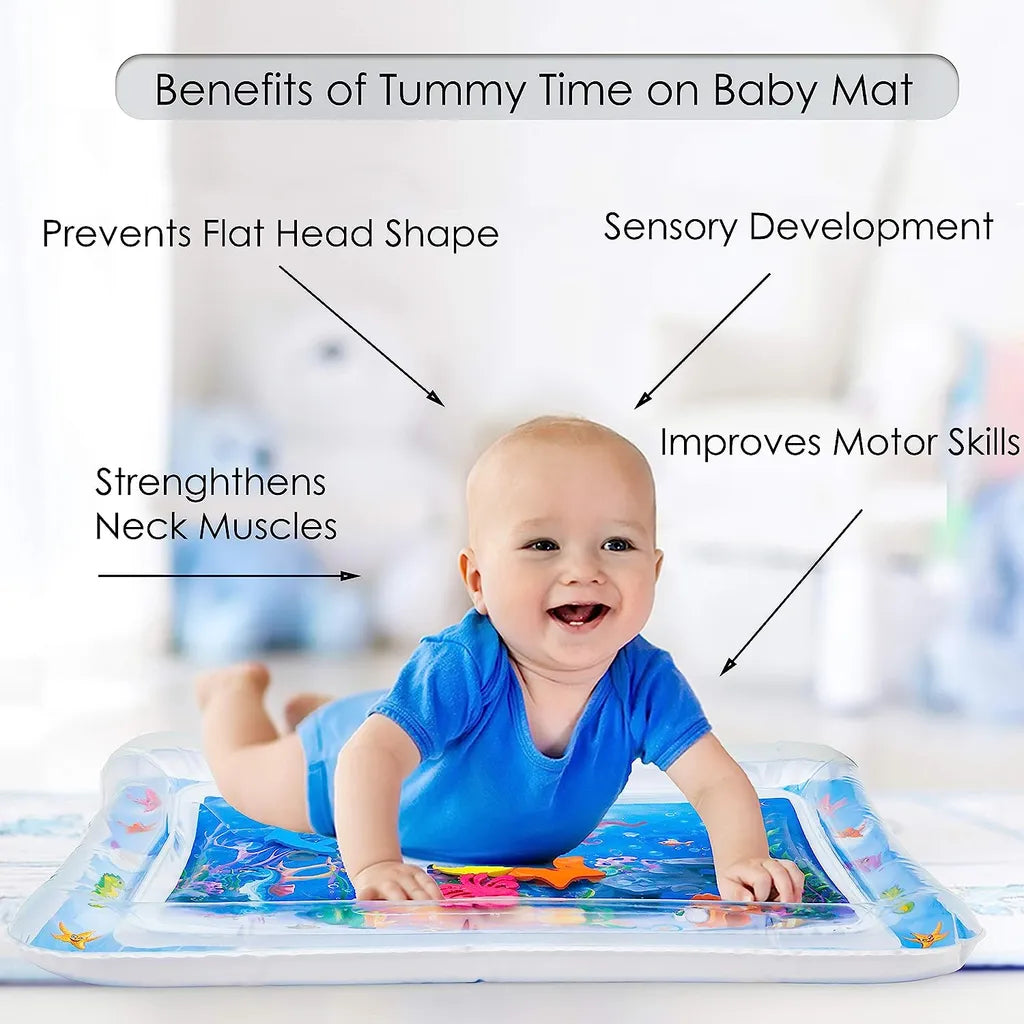  Hikeren Baby Wassermatte, Baby Aufblasbares Flapping Wasser Kissen, 66×50cm Ozean Spiel Wasser Kissen, Wasserspielzeug Baby Sensorisches Entwicklung Ausbildung