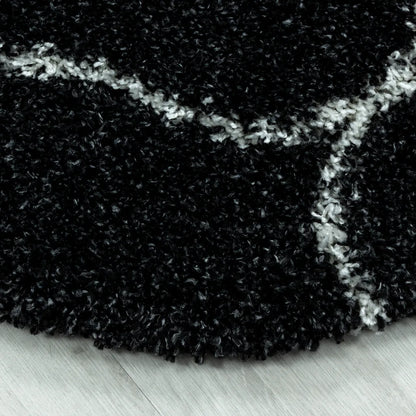 Wohnzimmerteppich,hochflor Shaggy,designer Teppich,Kachel Muster,Farbe:Rosa, Farbe:GRAU, Grösse:240 Cm X 340 Cm