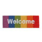 Relaxdays Kokos Fußmatte "Welcome" Regenbogen