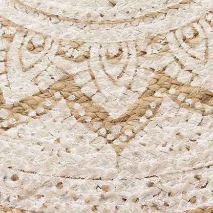  VidaXL Teppich Jute Geflochten Bedruckt 180 Cm Rund