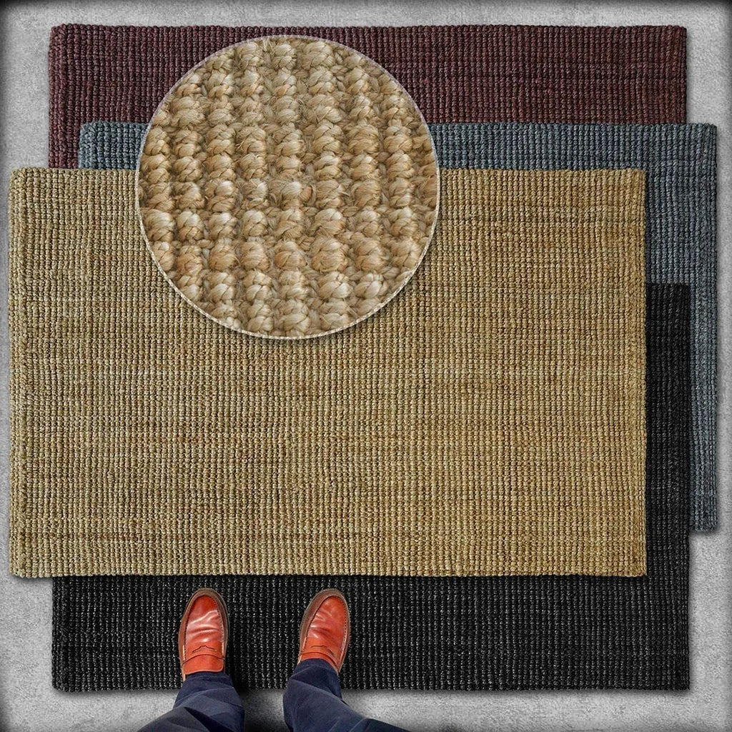  Jute-Teppich Urbano Bouclégarn Nature-Teppich Naturfaser Handgewebt 200 X 290 Cm
