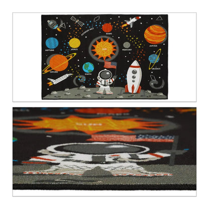  Relaxdays Weltall Teppich Für Kinder 150x100 Cm