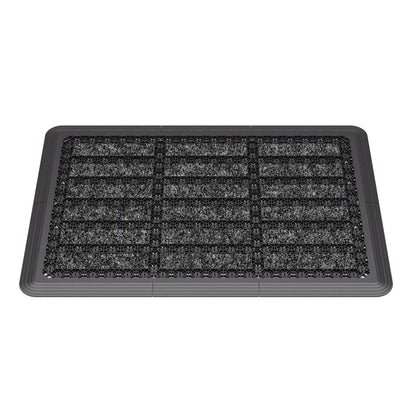  Fußmatte Außen Grau 53 X 73 Cm, Schuhabstreifer Aus Thermoplastic Elastomer (TPE), Fußabtreter Außen, Schmutzfangmatte Außenbereich, Fussmatte Aussenbereich, Türmatte Außen, Fußabstreifer Hauseingang