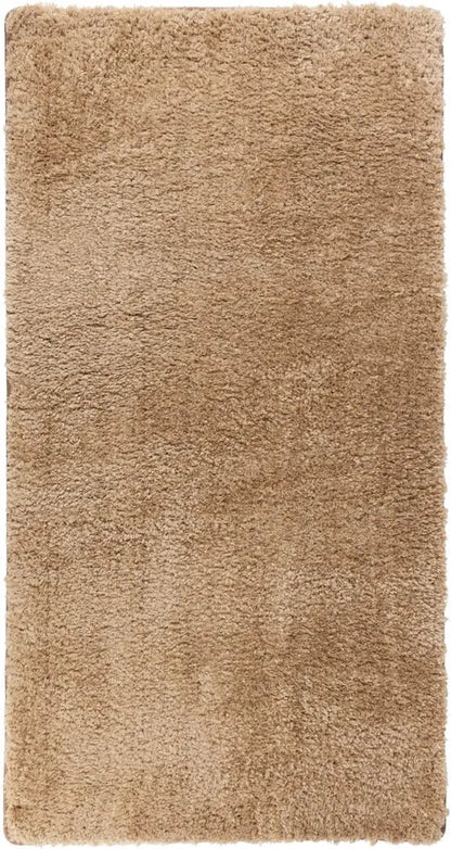  Karat Flokati Shaggy Teppich Elite Küchenläufer Teppichläufer Flurteppich, Hellbraun, 80x500 Cm