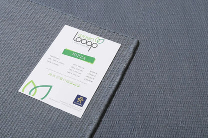  Green Looop - Kurzflorteppich - Nizza - Blau Grau - 160x230 Cm