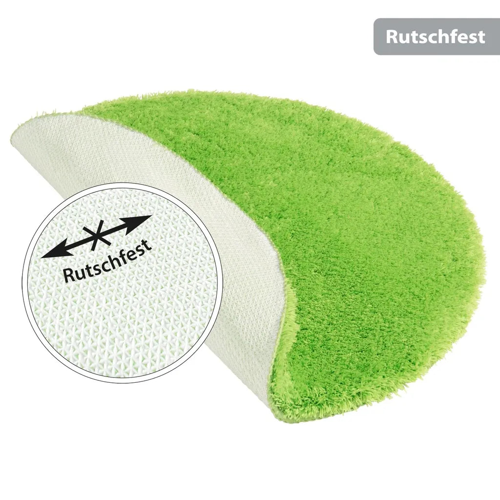  PANA® Flauschige Hochflor Badematte - Versch. Größen, Formen & Farben, Farbe:Grün, Größe:rund 90cm