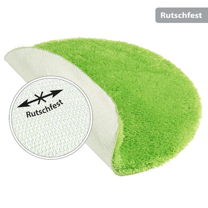  PANA® Flauschige Hochflor Badematte - Versch. Größen, Formen & Farben, Farbe:Grün, Größe:rund 90cm