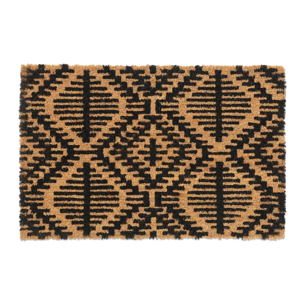  Relaxdays Kokos Fußmatte Mit Geometrischem Muster