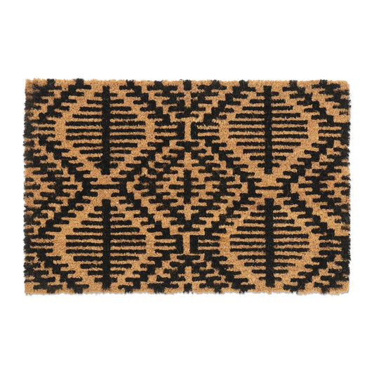  Relaxdays Kokos Fußmatte Mit Geometrischem Muster