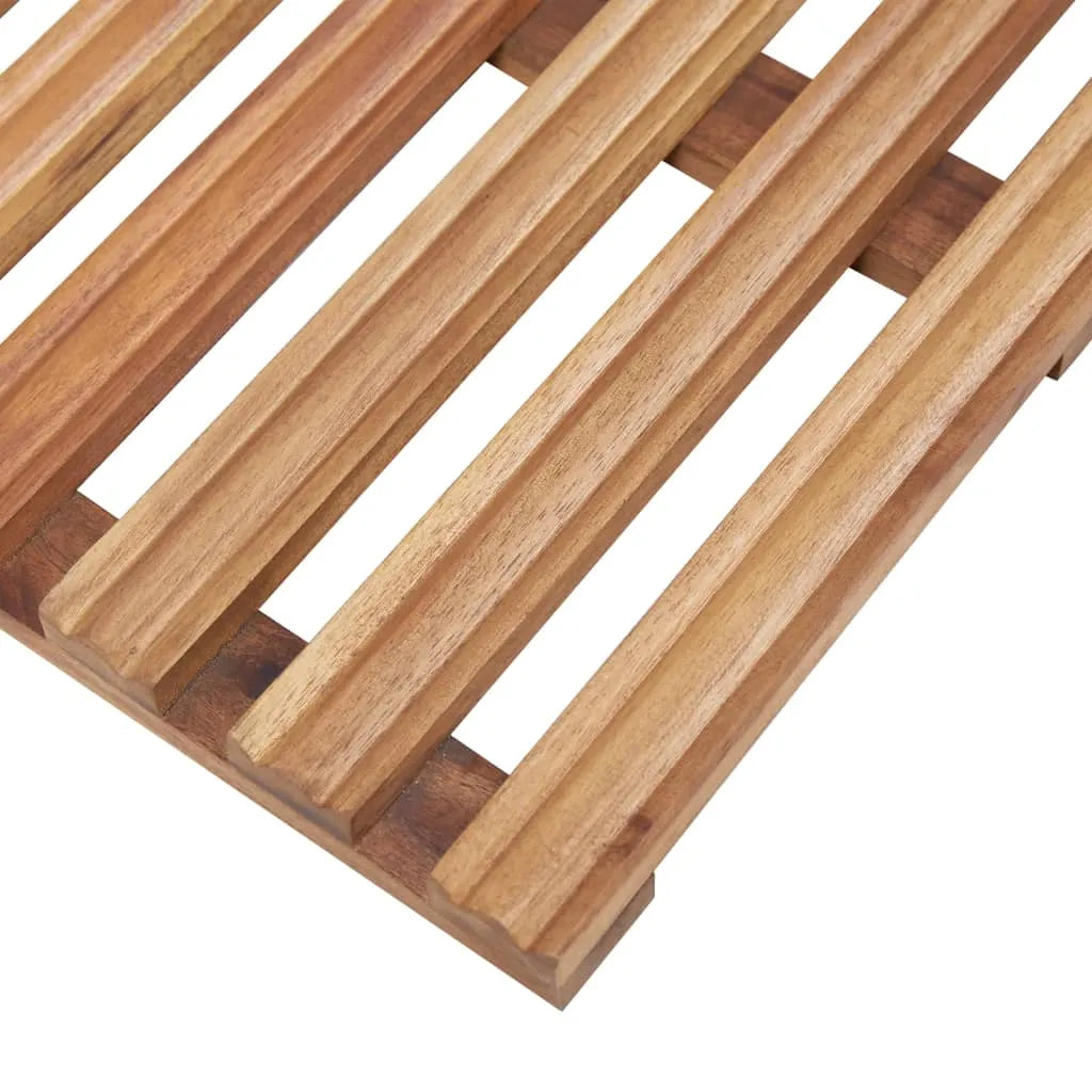  VidaXL Badematten 2 Stk. Massivholz Akazie 56 X 37 Cm