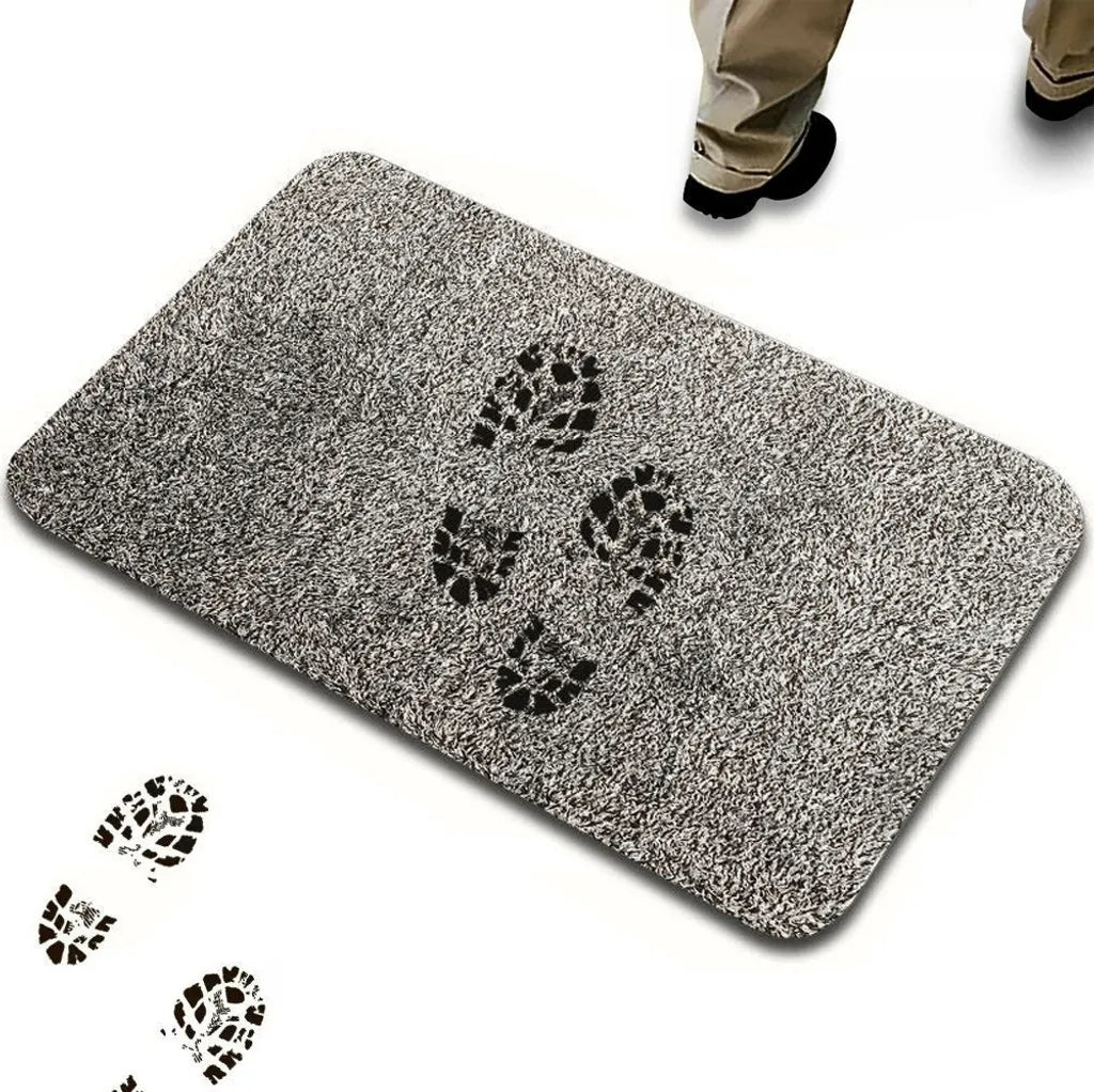  Fussmatte Schmutzfangmatte Fußmatte Mit Gumminoppen 70 X 45 Cm Fußabtreter Waschbar Rutschfeste Innen Außen Türmatte Schmutzfänger Antirutsch Eingangstürmatte Baumwolle Grau Retoo