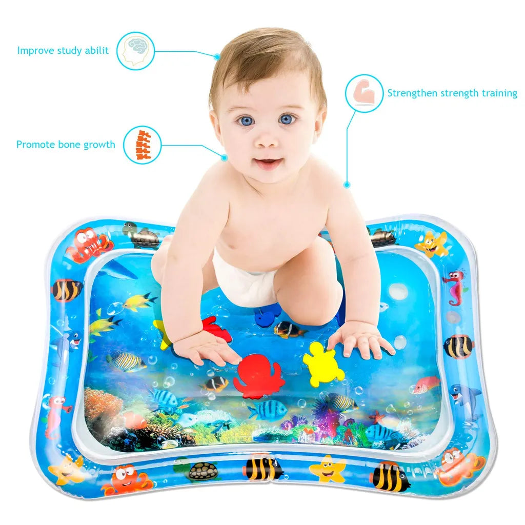  Baby Aufblasbare Wassermatte Für Kinder Kleinkinder Aufblasbare Wasser-Spielmatte Kleinkinder Spielmatte Frühe Entwicklung Perfektes Sensorisches Spielzeug