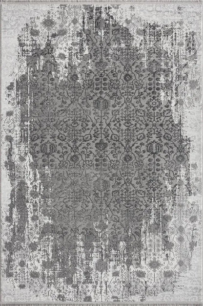  Merinos Granada Teppich Grau Mit Fransen- Grey 33370 120 X 170